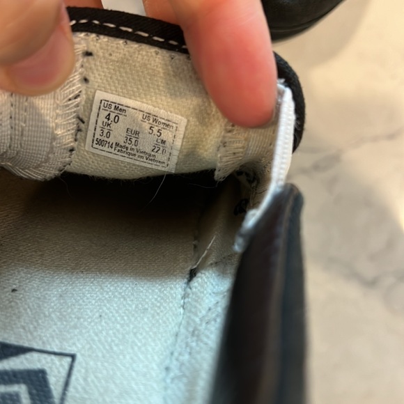 Vans Black and White Classic Slip Ons - Picture 8 of 8